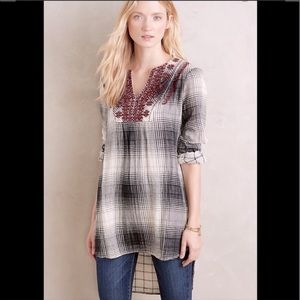 Anthropologie Floreat NWT tunic shirt dress plaid
